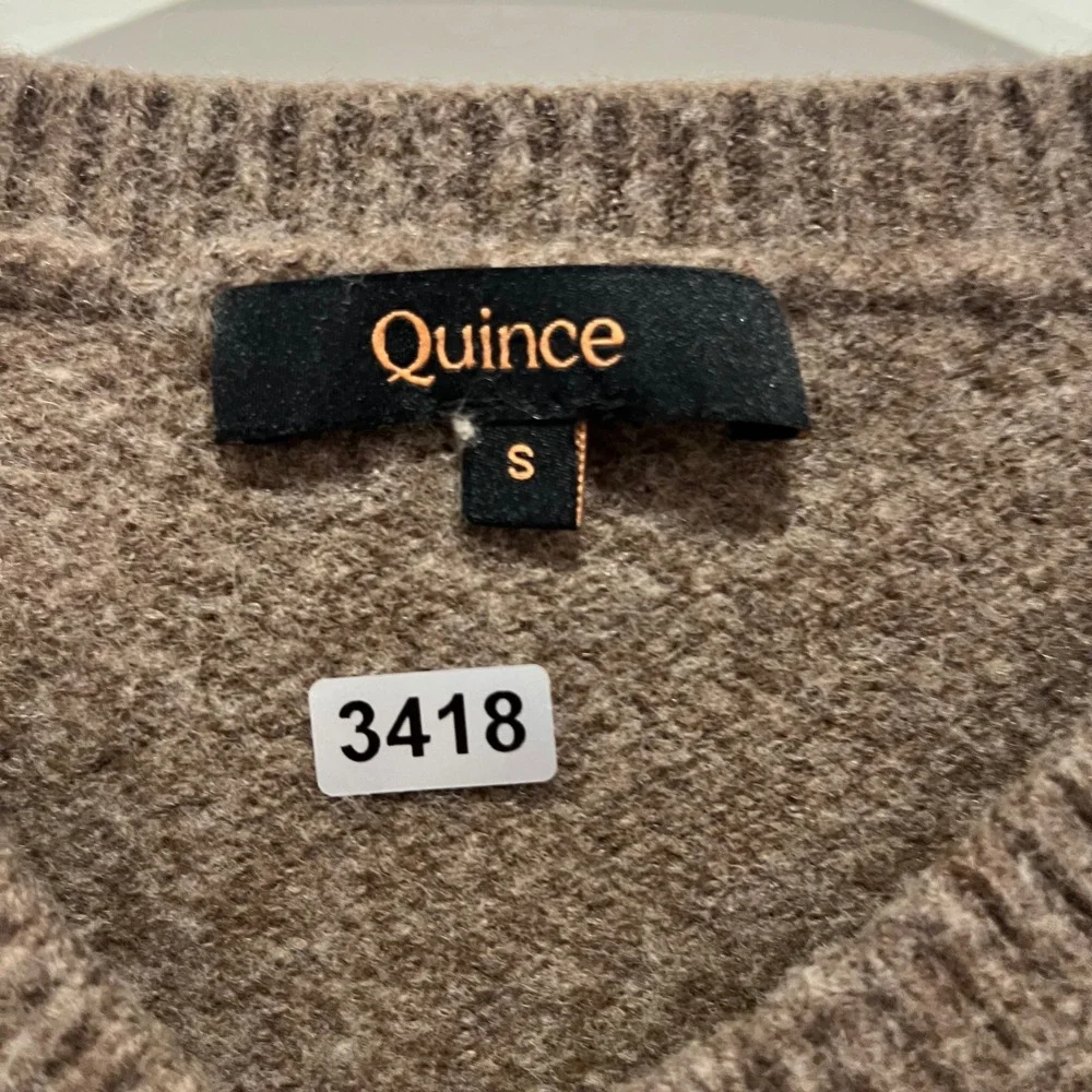 Quince 100% Yak Wool Crewneck Sweater Brown Marl Raglan Knit Mens Small STIEC01